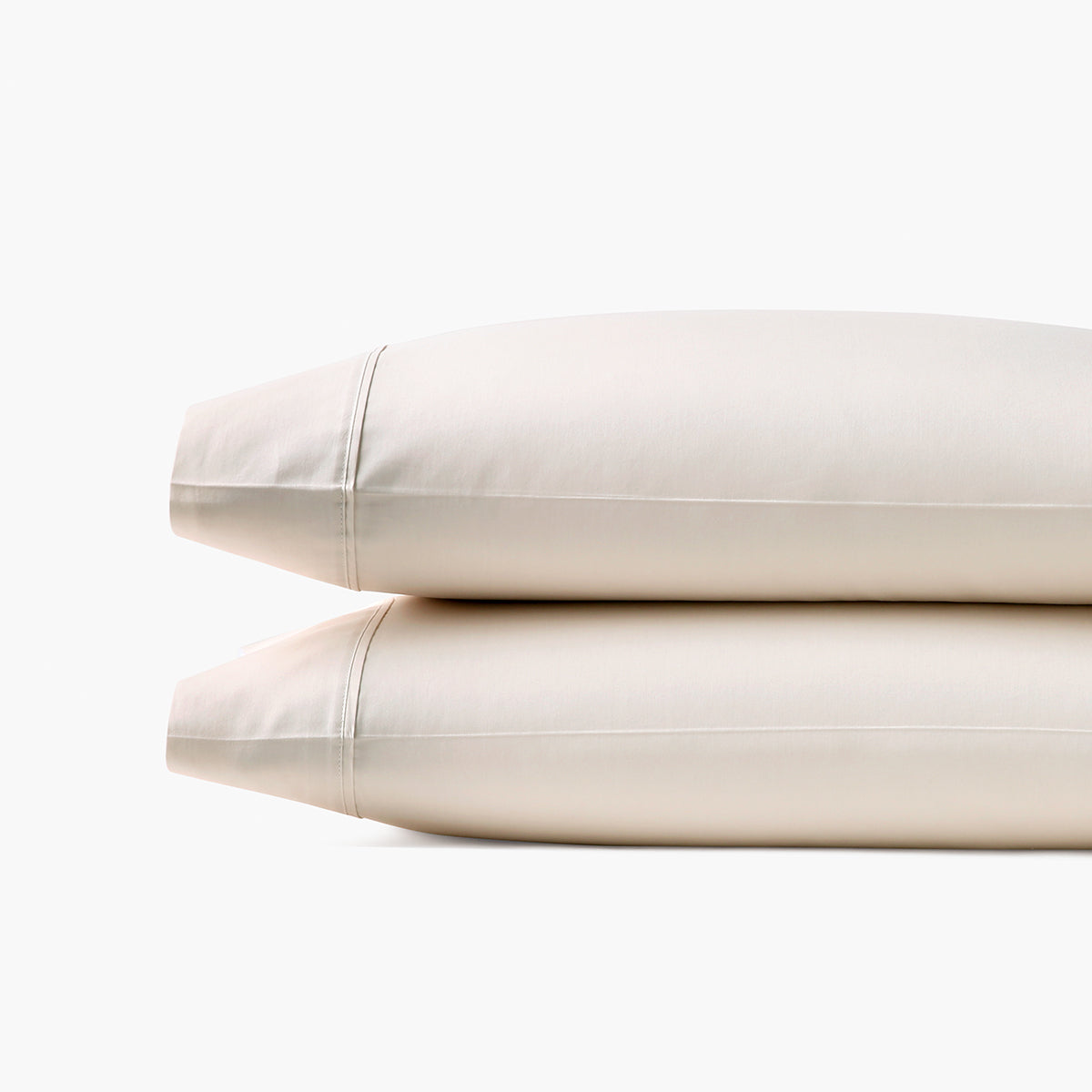 organic sateen pillowcases cream detail 2