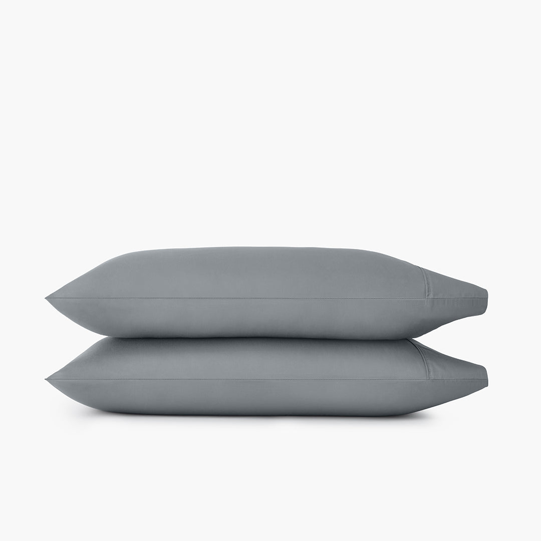organic sateen pillowcases slate gray