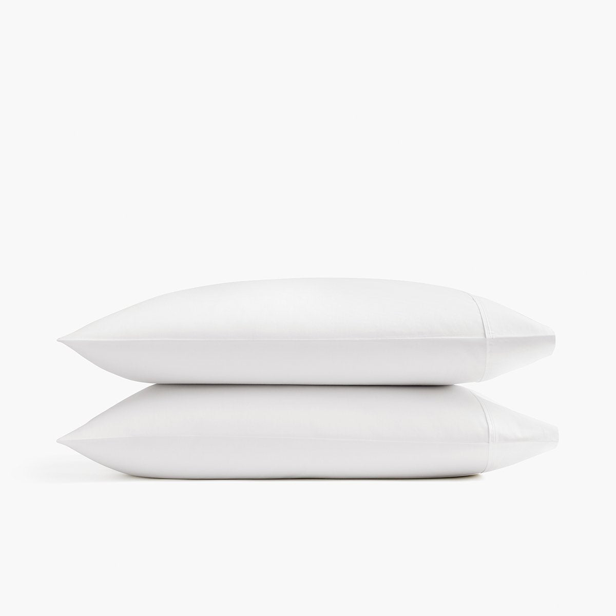 Organic Cotton 300 Thread Count Sateen Pillowcase Set - White