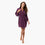 organic short lounge robe grape