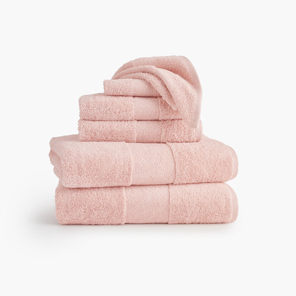 Ecoexistence Blush Rose 6 Piece Towel Set New Soft High Absorbent