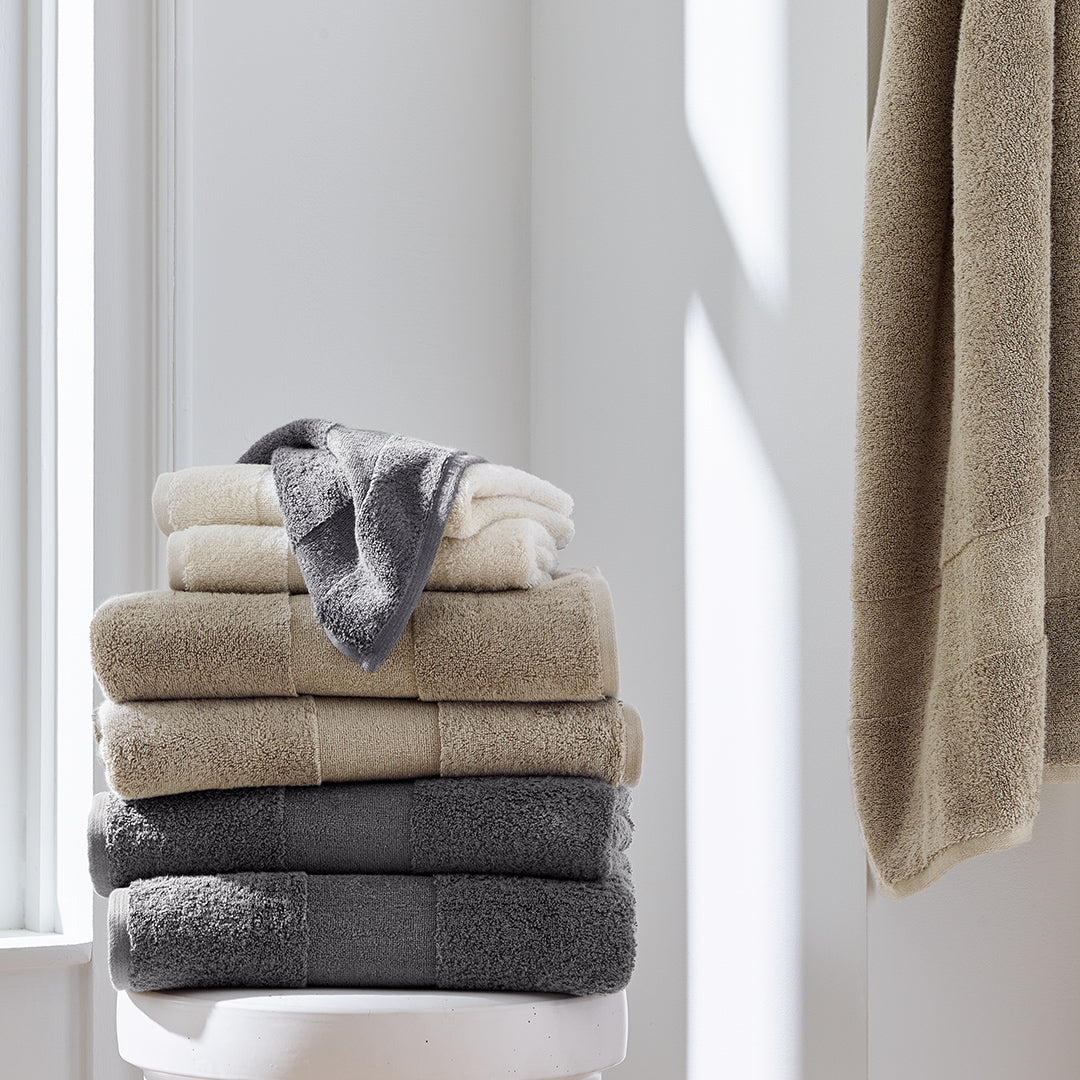 Plush Organic Towel in Taupe by Under The Canopy