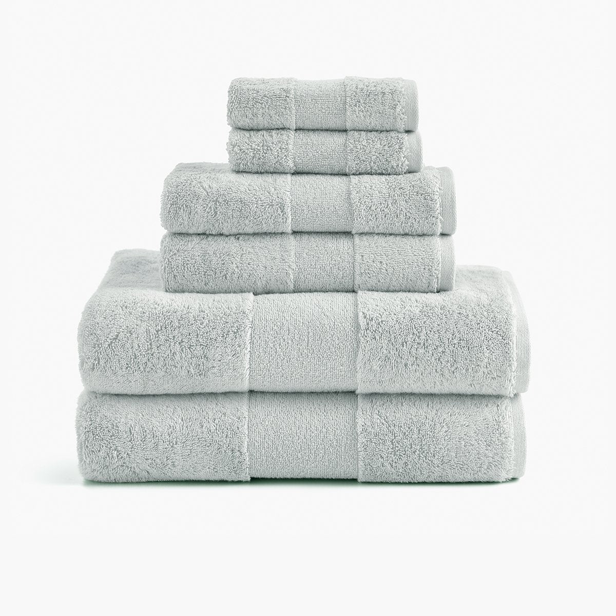 Organic Turkish Cotton Grey Bath Towels
