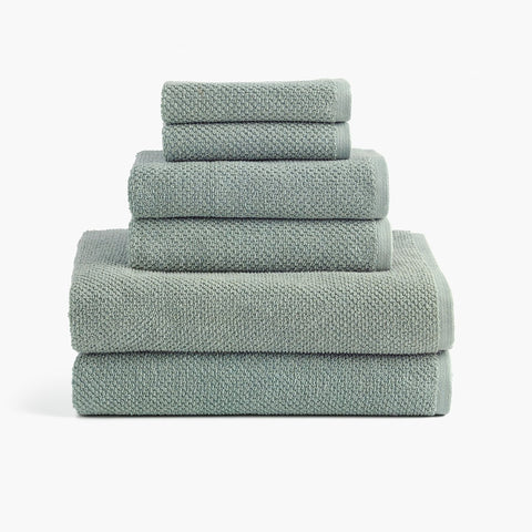 _grouped _grouped:Textured Towel Set - Lichen