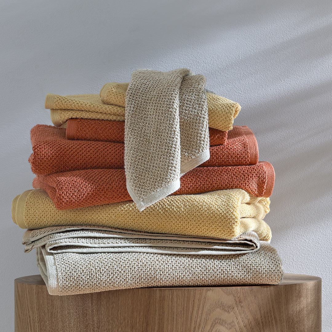 Under The Canopy Textured Organic Cotton Towel - Desert Sand, Desert Sand / Wash Cloth Wash Cloth Desert Sand
