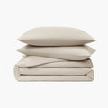 washed cotton duvet set stone