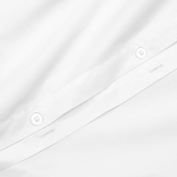 washed cotton duvet set white detail