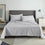 washed cotton sheet set light gray lifestyle