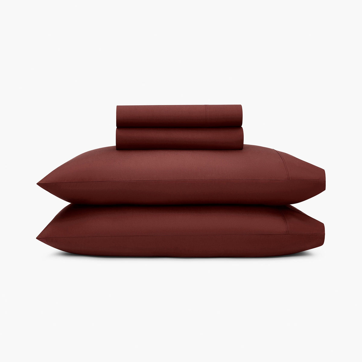 washed cotton sheet set brick red flat sheet