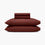 washed cotton sheet set brick red flat sheet